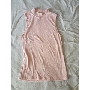 Thin "sweater" high neck tank top